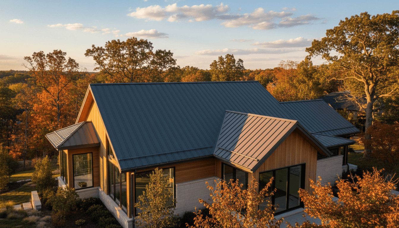Metal roof on a barn in rural Utah